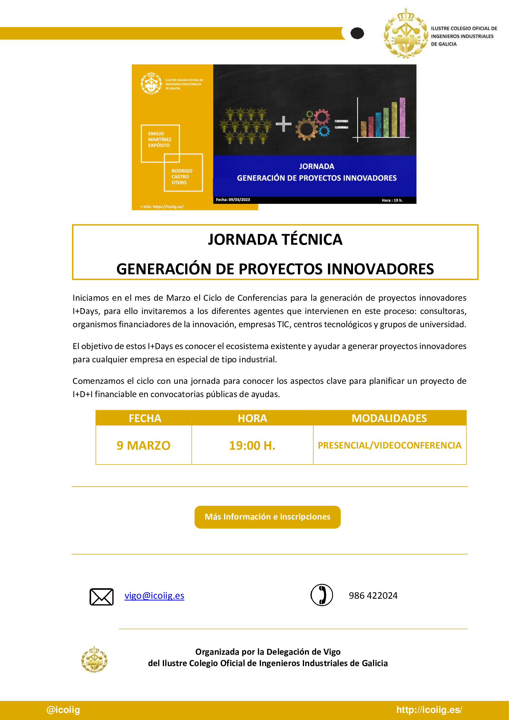 Jornada Generación Proyectos Innovadores